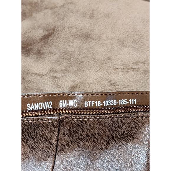 Baretraps Wide Calf Sanova 2 Knee-High Brown Leather Fashion Boots Size 6 M - Picture 10 of 11